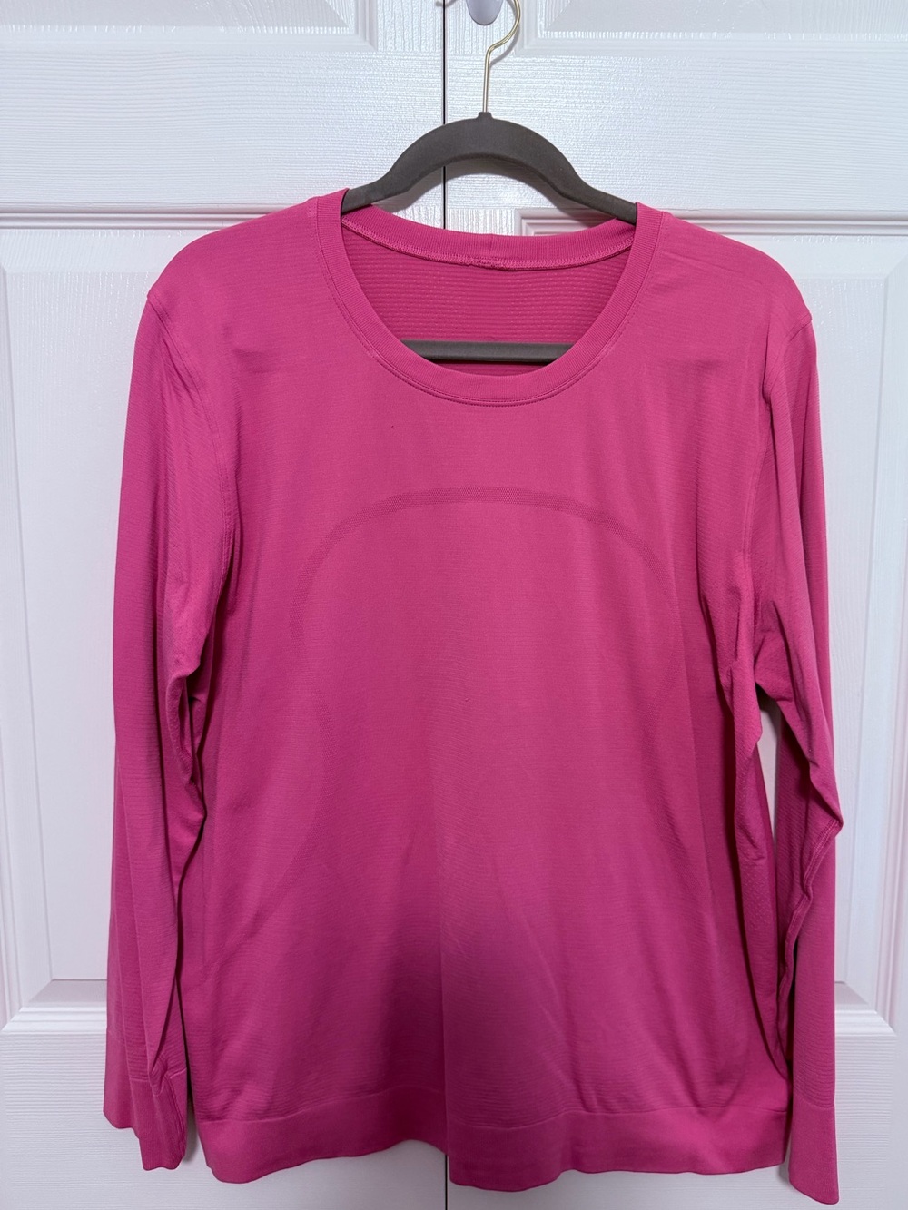 Lululemon Relaxed Swiftly Tech 2.0 Long Sleeve Shirt Hip Length Size 14 Mauve
